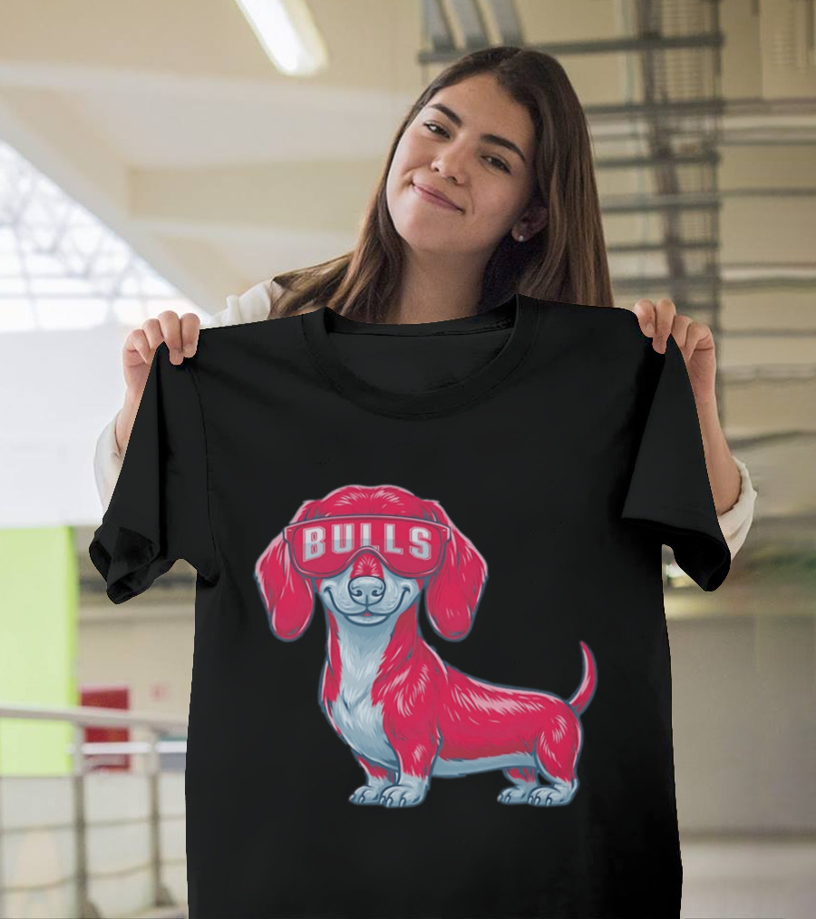 Bulls Dachshund With Sunglasses Cartoon T-Shirt