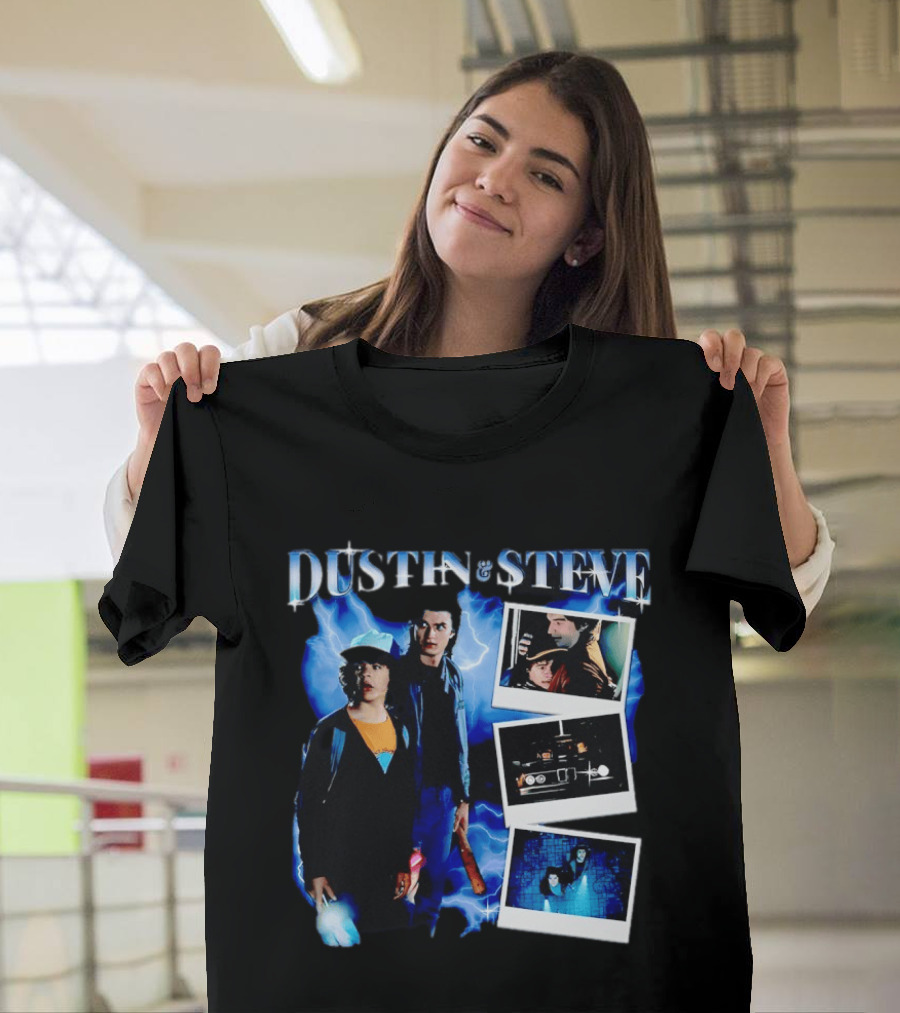 Dustin Steve Polaroid Photos Lightning T-Shirt