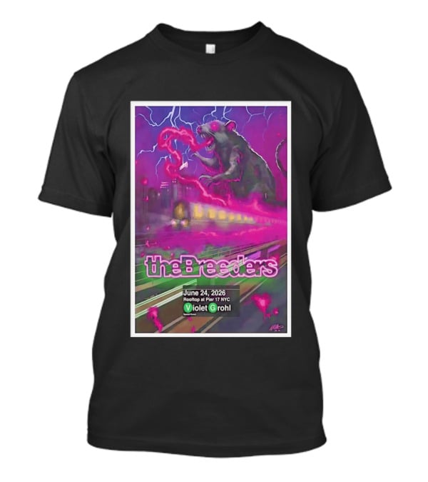 The Breeders Violet Grohl June 24 2026 Pier 17 NYC Rooftop Concert T-Shirt