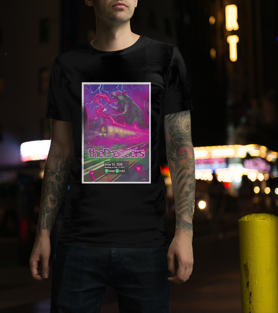 The Breeders Violet Grohl June 24 2026 Pier 17 NYC Rooftop Concert T-Shirt