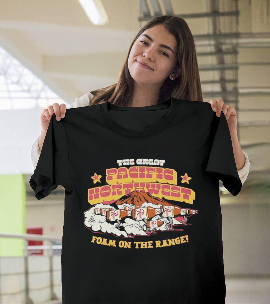 The Great Pacific Northwest Foam On The Range Rainier Beer Mountain T-Shirt