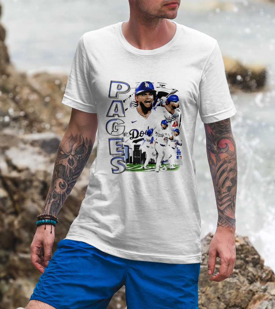 Andy Pages Los Angeles Dodgers 90s Bootleg Collage Dodgers 44 T-Shirt