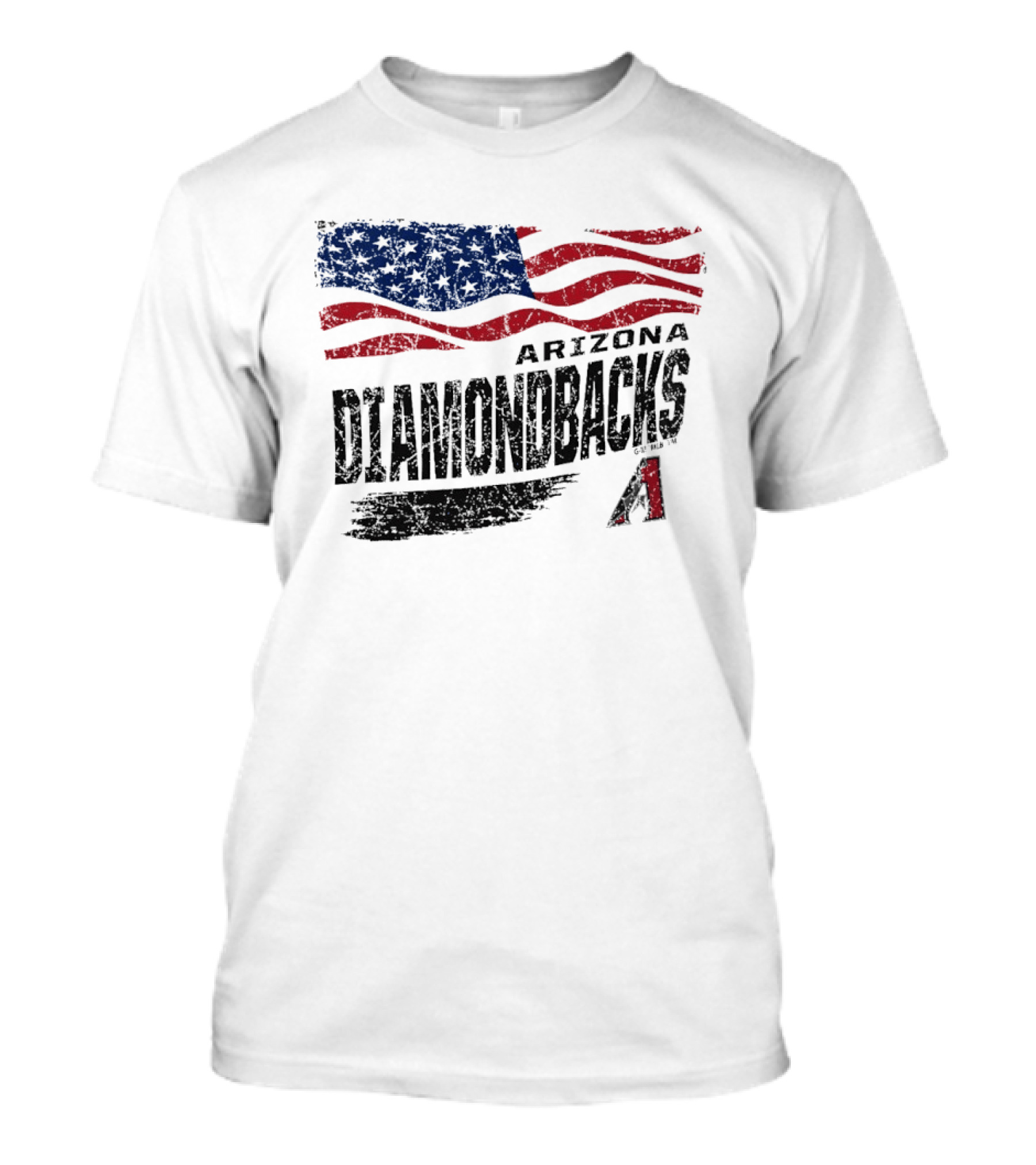 Arizona Diamondbacks Waving American Flag Fourth Of July Celebration T-Shirt