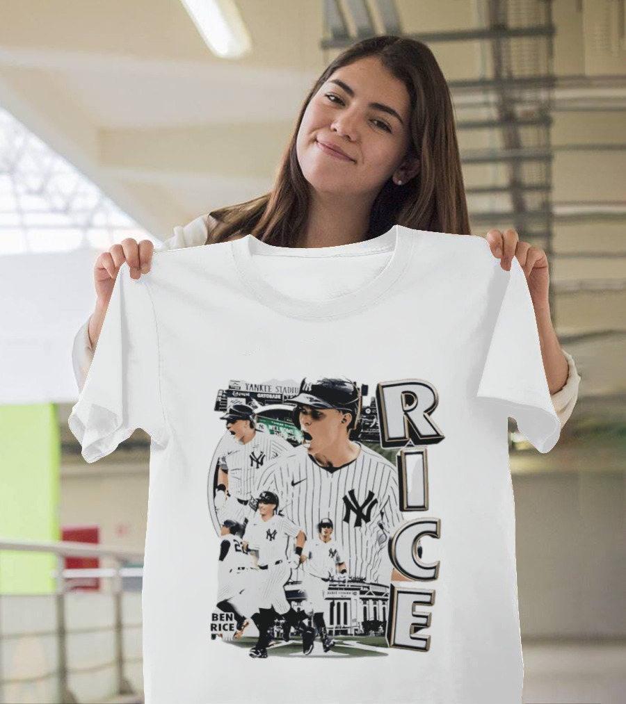 Ben Rice New York Yankees 2026 Collage 90s Bootleg Yankee Stadium RICE T-Shirt
