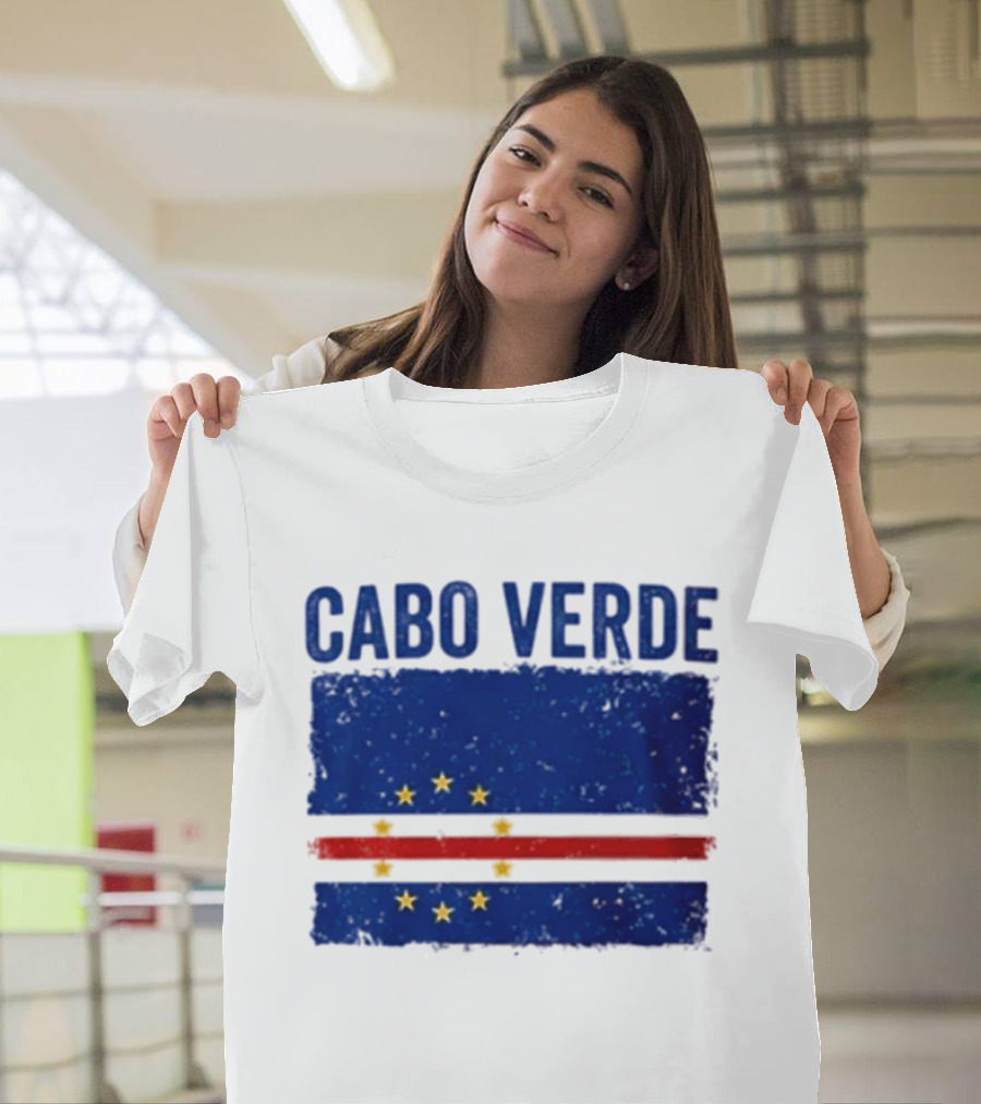 Cabo Verde Flag African Country Patriotic Stars And Stripes T-Shirt