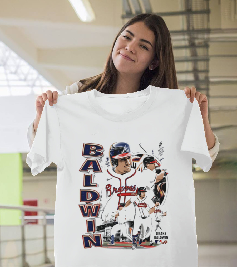 Atlanta Braves Baldwin 90s Bootleg Collage T-Shirt