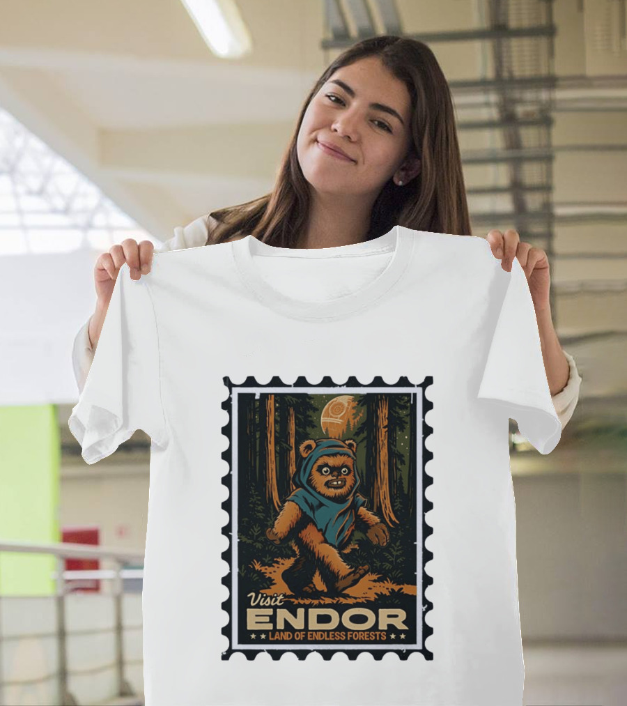 Visit Endor Land Of Endless Forests Ewok Moonlit Adventure T-Shirt