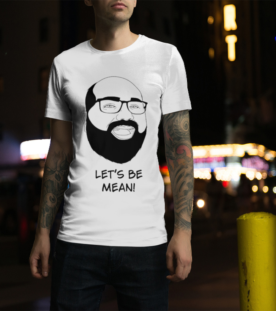 Vsauce Michael Stevens Let's Be Mean Text And Face T-Shirt