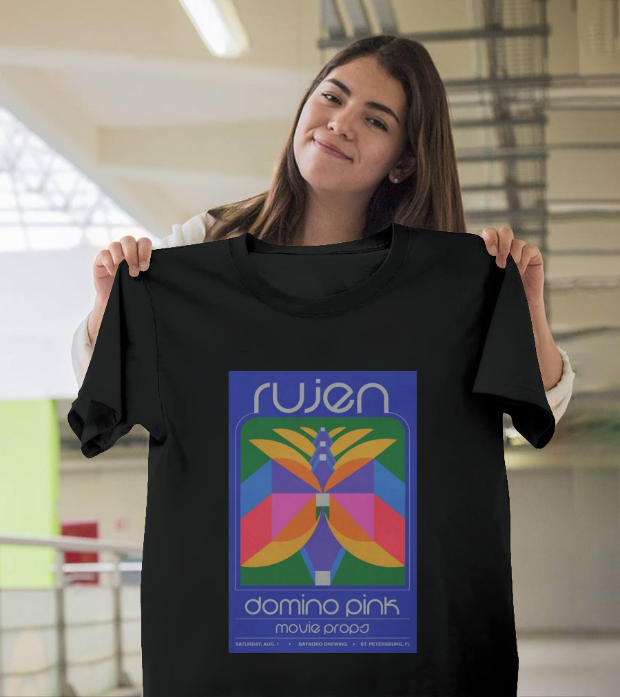 Rujen Domino Pink Movie Props Saturday August 1 Bayboro Brewing St. Petersburg FL T-Shirt