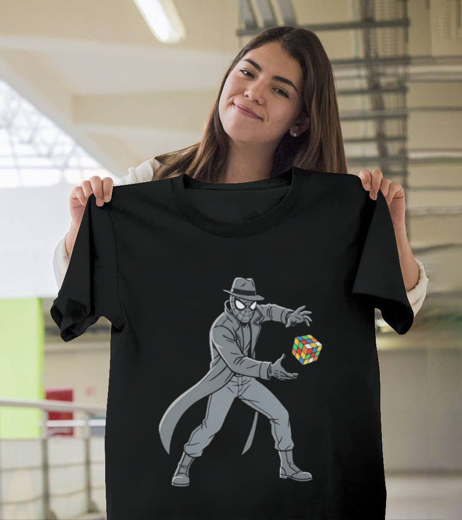 Spider Man Noir With Rubik's Cube Mastermind T-Shirt
