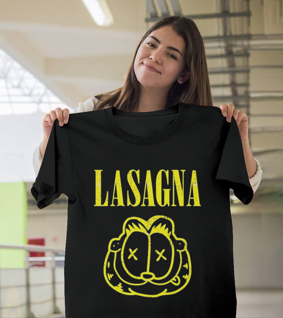 Lasagna Cat Parody Smells Like Teen Spirit T-Shirt