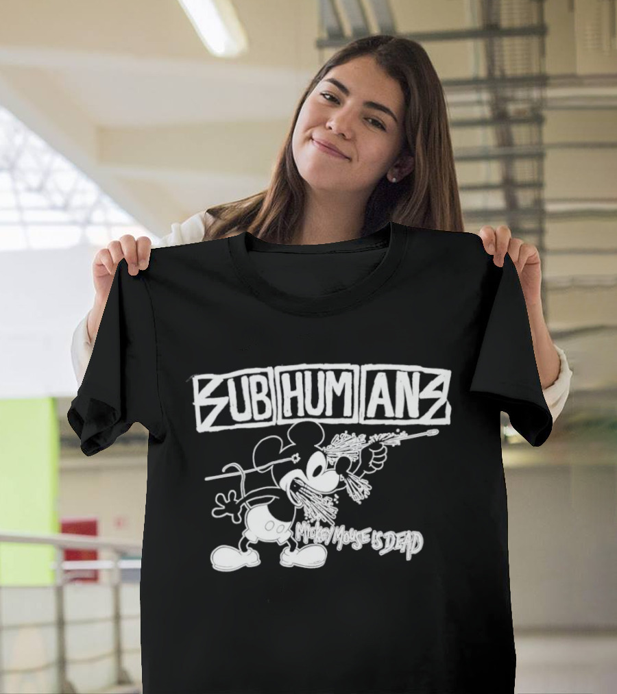 Subhumans Mickey Mouse Is Dead Punk Rock T-Shirt