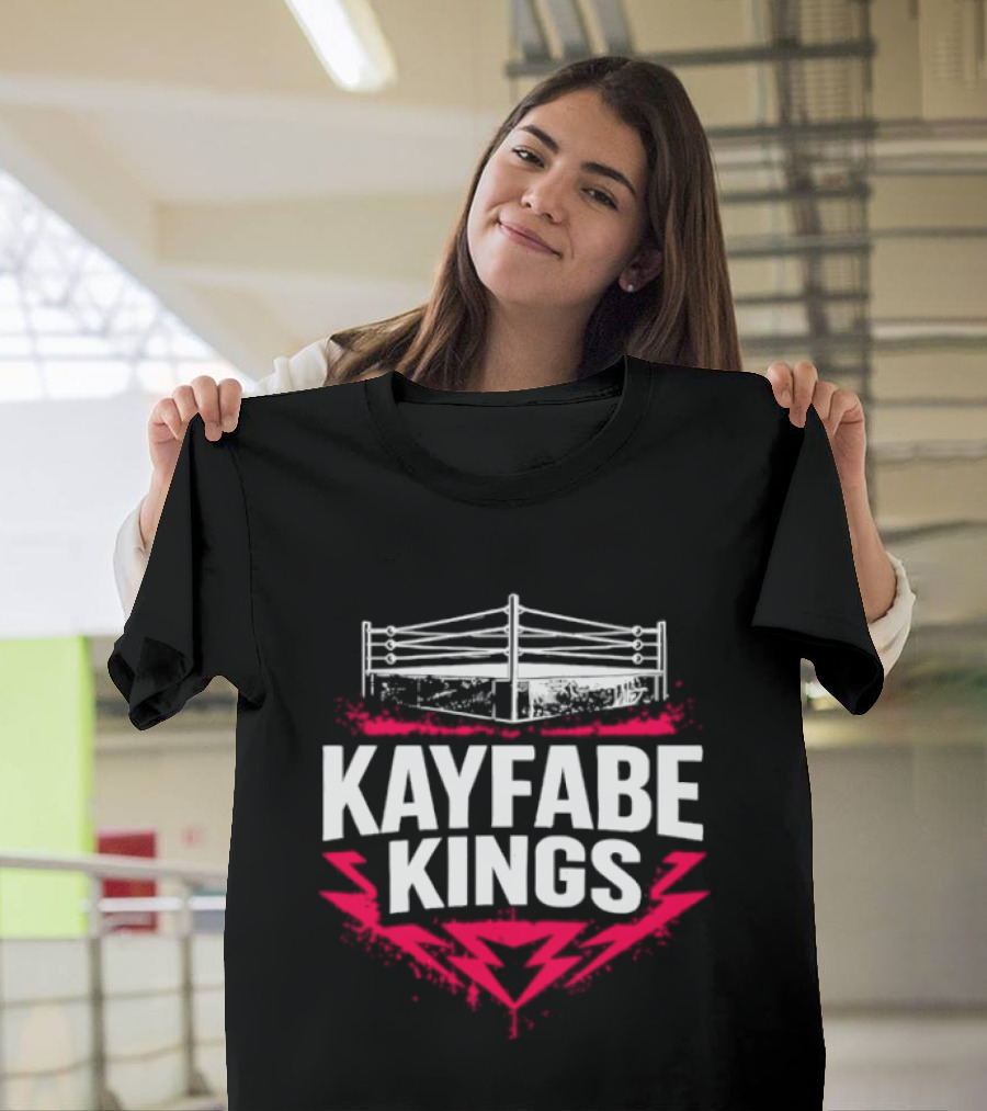 Kayfabe Kings Wrestling Ring WWE AEW Fans T-Shirt
