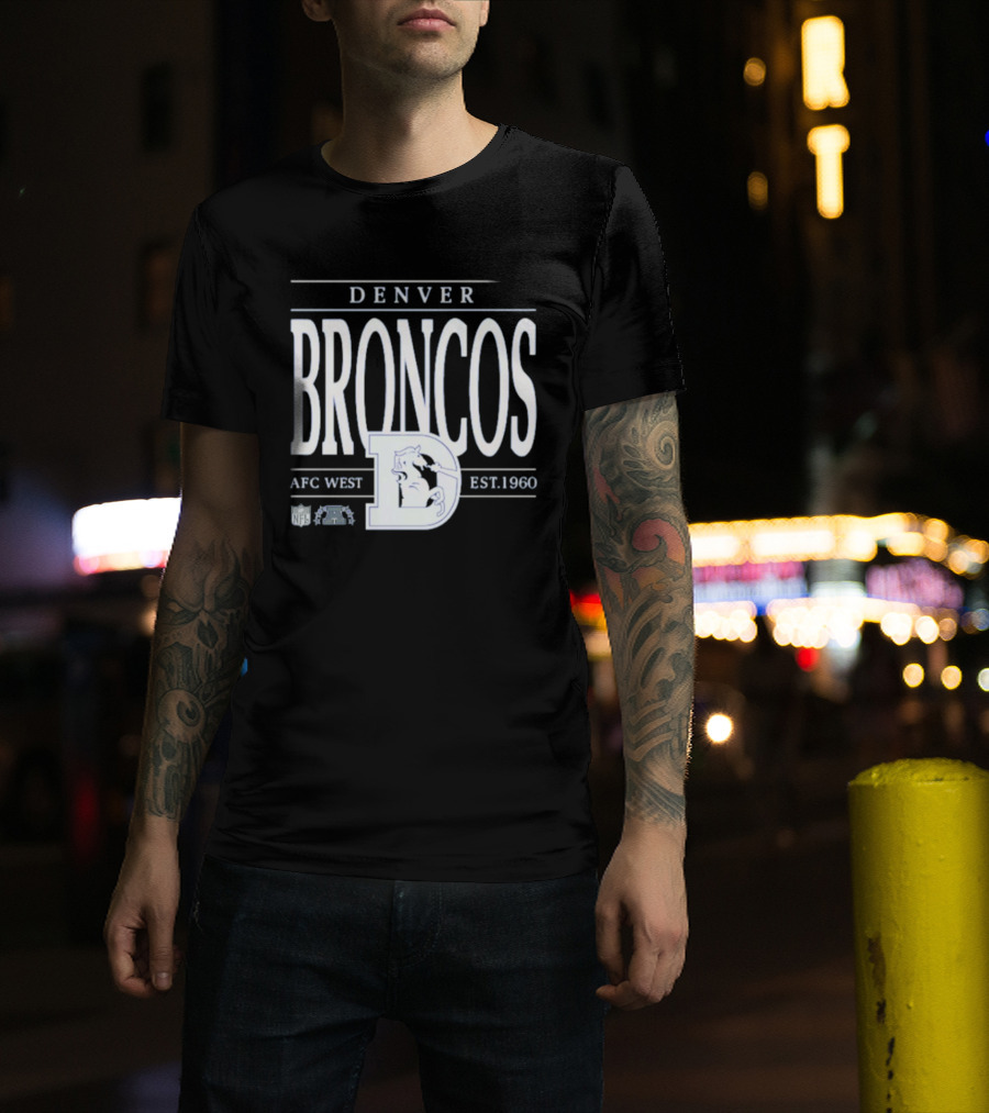 Denver Broncos AFC West Est 1960 NFL Football Retro D T-Shirt