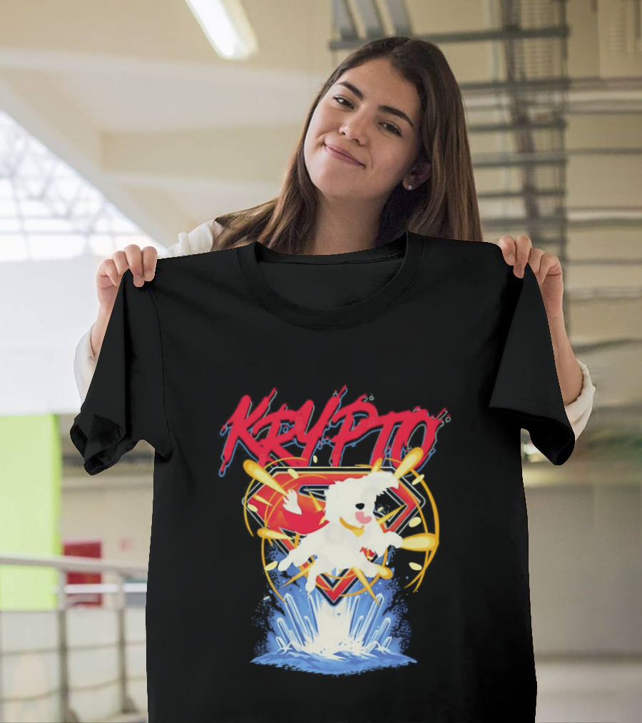 Krypto The Superdog With Superman Symbol And Skateboard T-Shirt