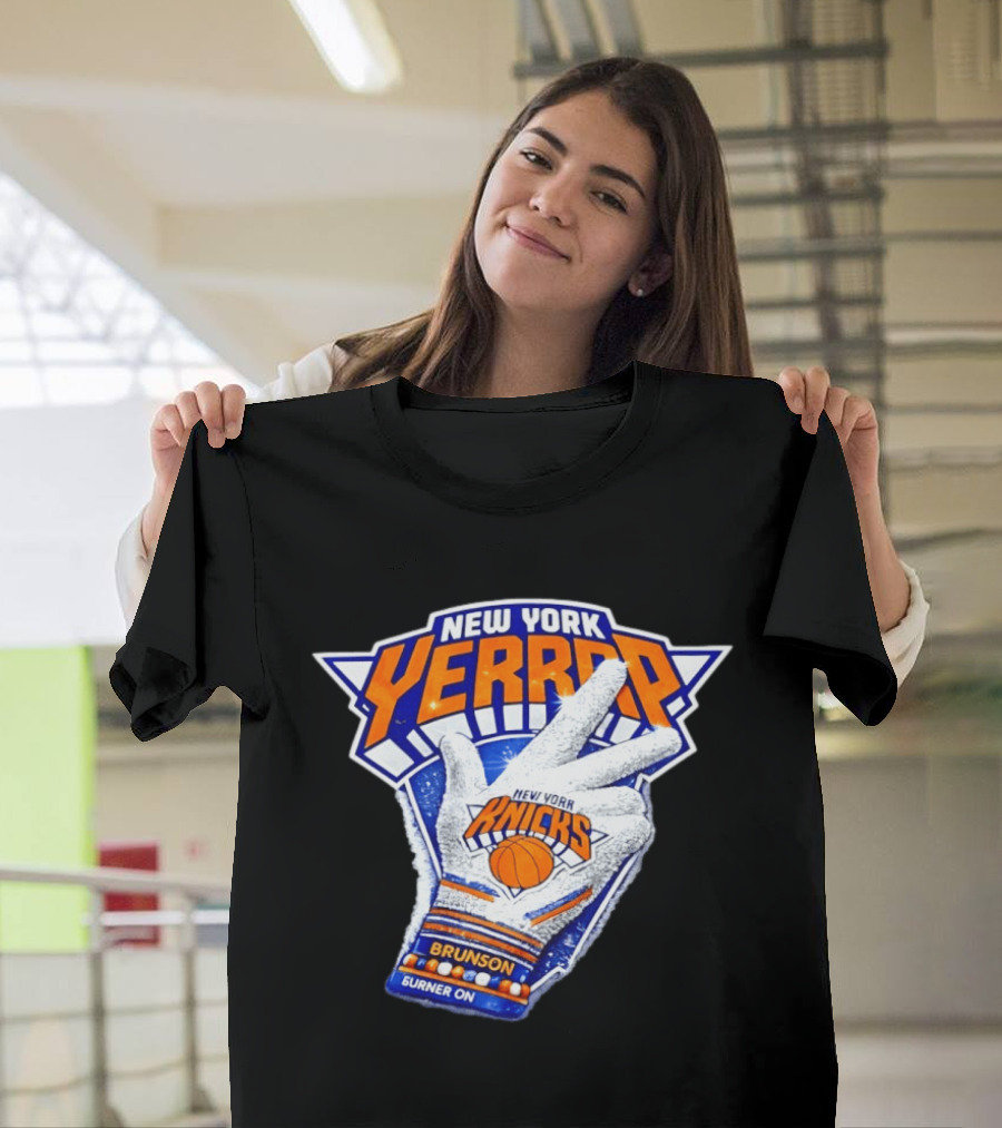 New York Yerrrp Jalen Brunson Knicks Burner On T-Shirt