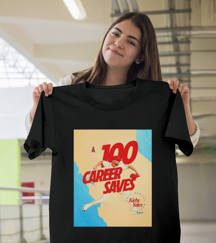 Los Angeles Angels Kirby Yates 100 Career Saves Milestone 2026 T-Shirt