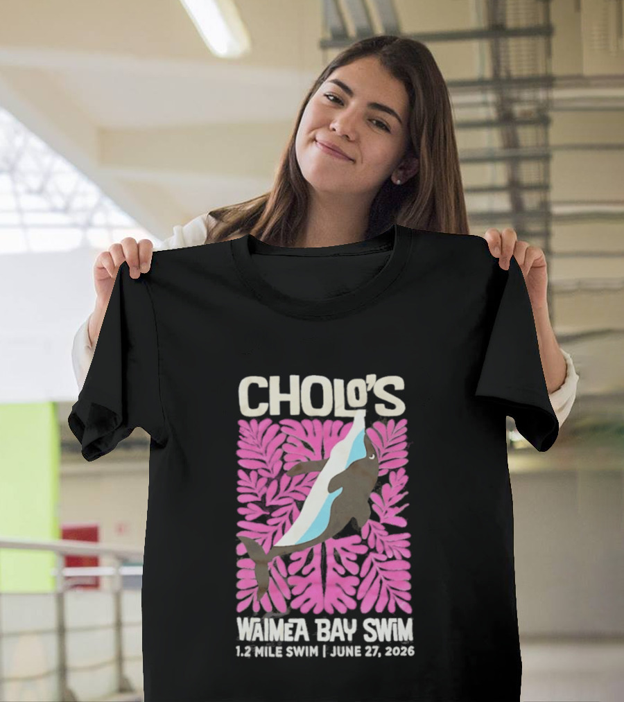 Cholo's Waimea Bay Swim 1.2 Mile Swim June 27 2026 T-Shirt