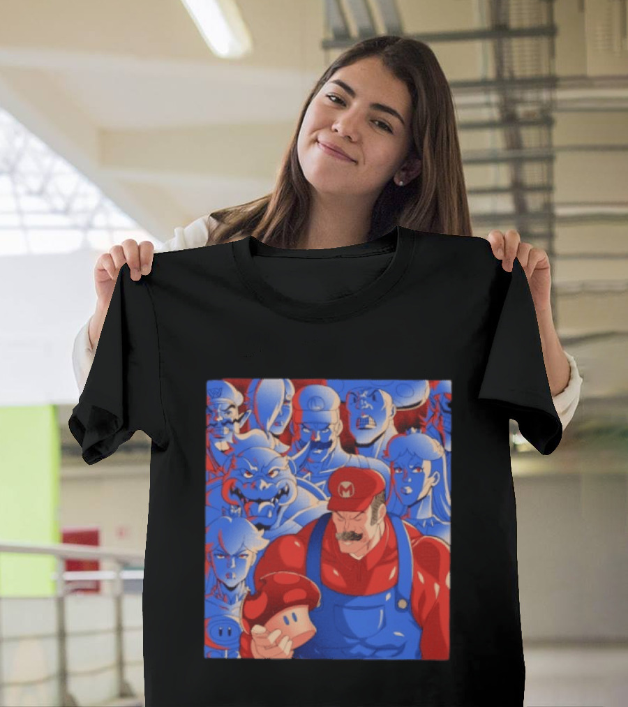 Leader Of Mushrooms Mario Nostalgic Gaming Characters T-Shirt