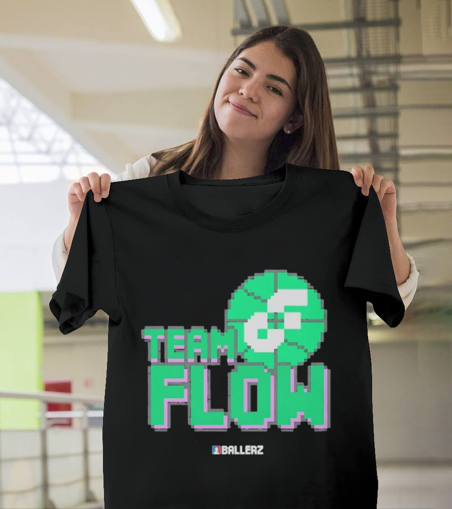 Team Flow Ballerz Pixel Basketball T-Shirt