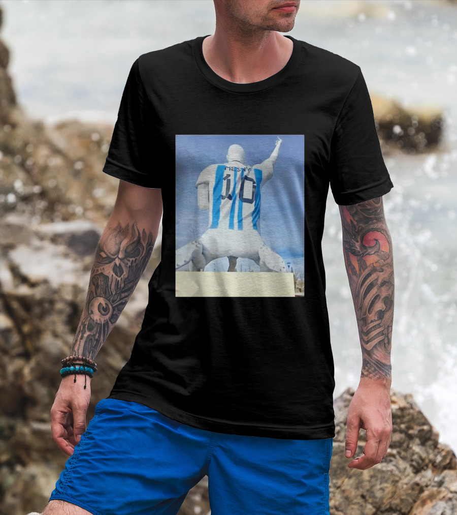 Lionel Messi 10 Argentina Jersey Statue Meme T-Shirt