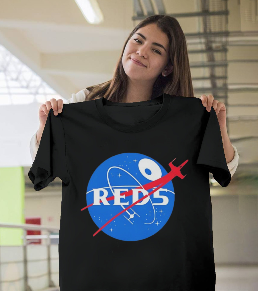 Red 5 NASA Space X Wing Mashup Astronaut Star T-Shirt