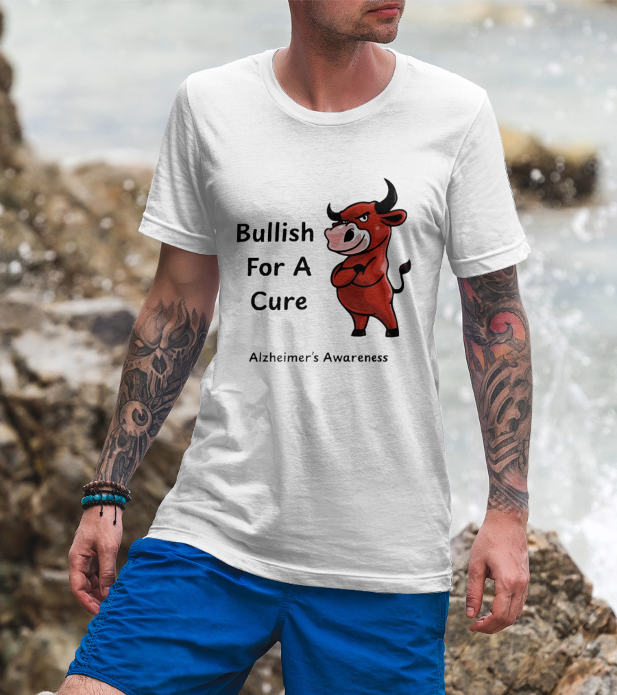 Bullish For A Cure Alzheimer's Awareness Red Bull T-Shirt