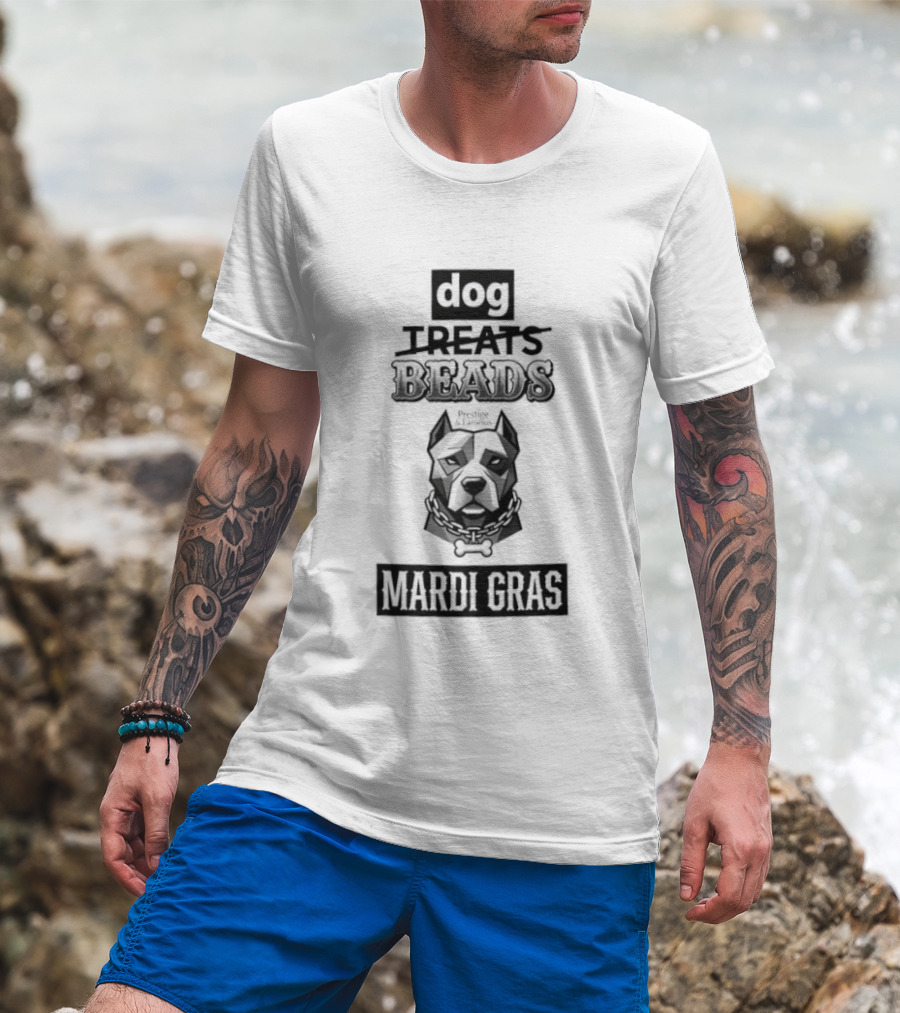 Dog Treats Beads Mardi Gras T-Shirt