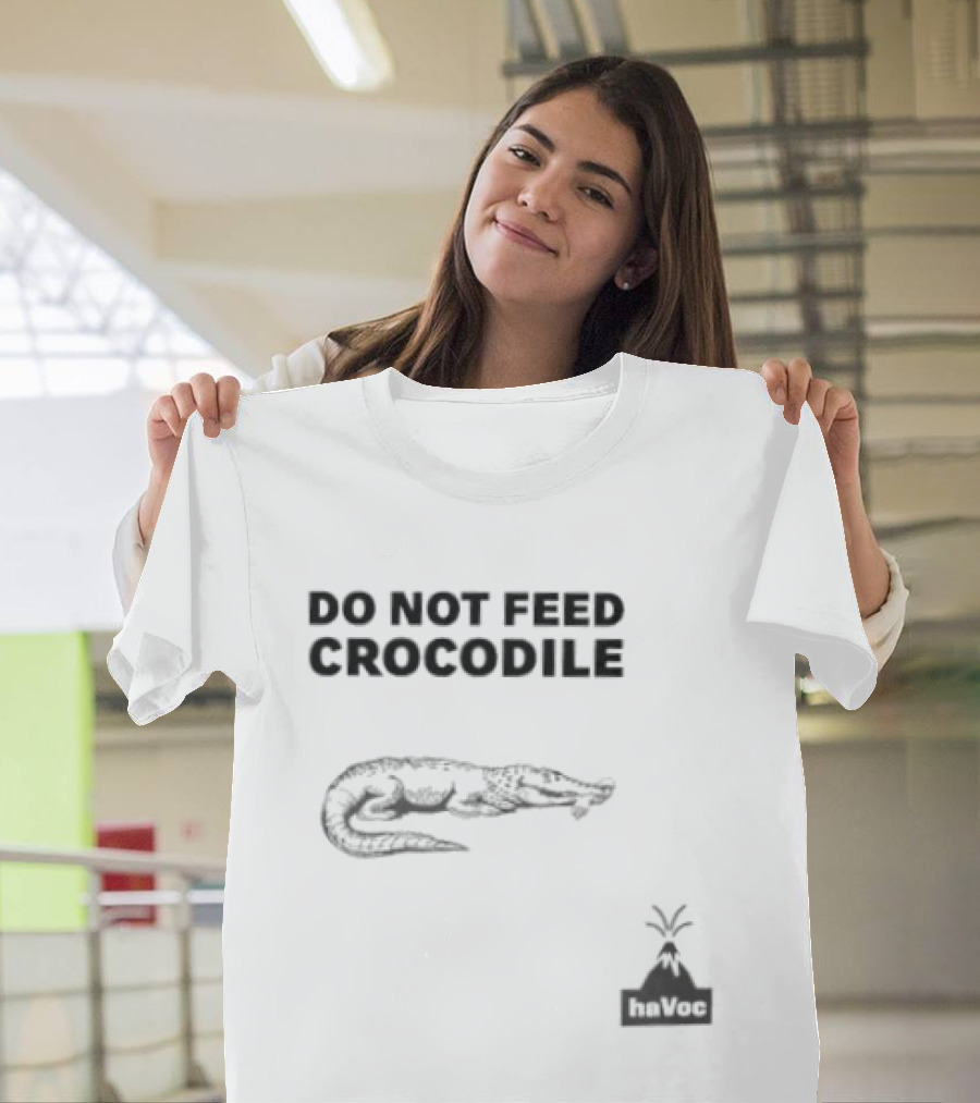 Do Not Feed Crocodile Jurassic Park Style Warning T-Shirt