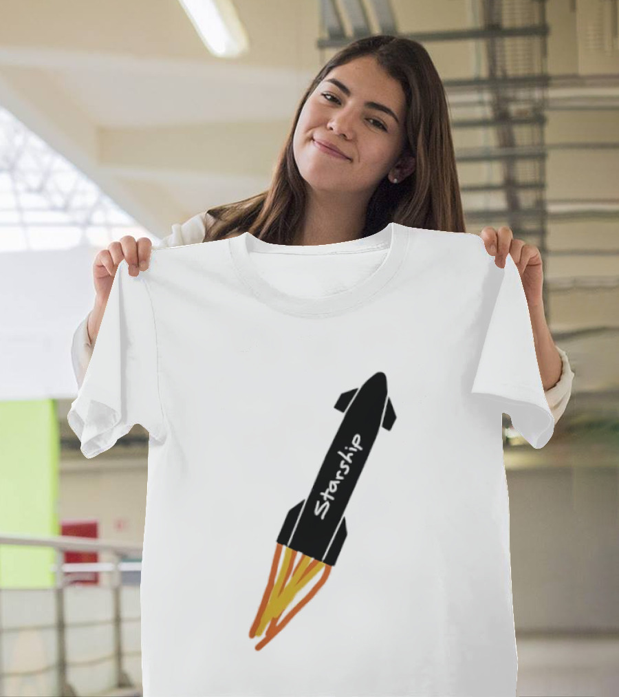 Starship Rocket SpaceX Space Exploration T-Shirt