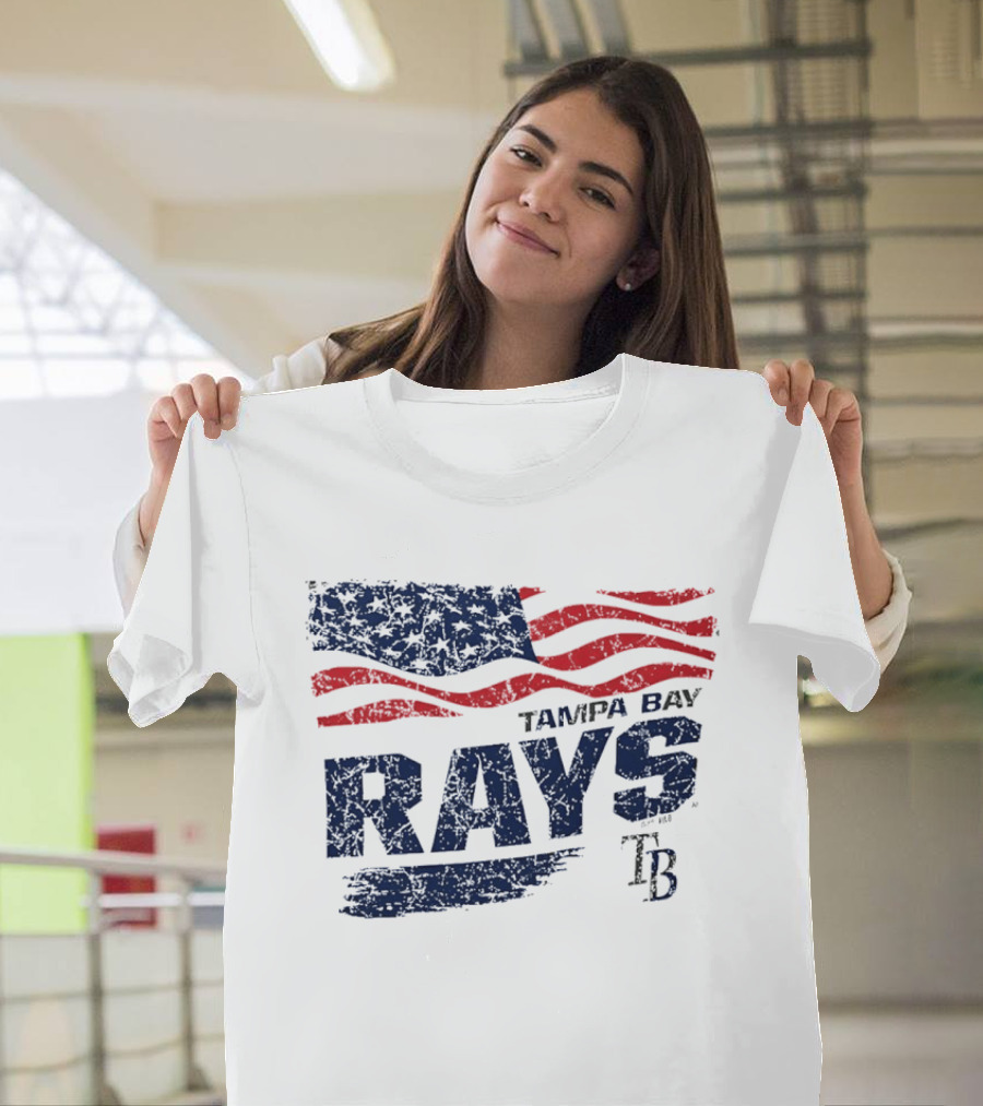 Tampa Bay Rays 4th Of July American Flag T-Shirt