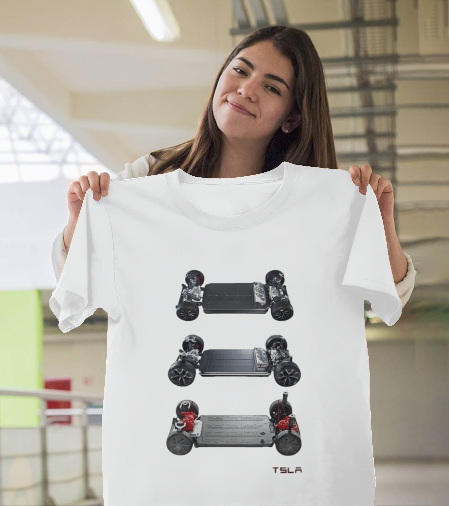 Tesla Foundation Chassis Electric Vehicle E S L A T-Shirt