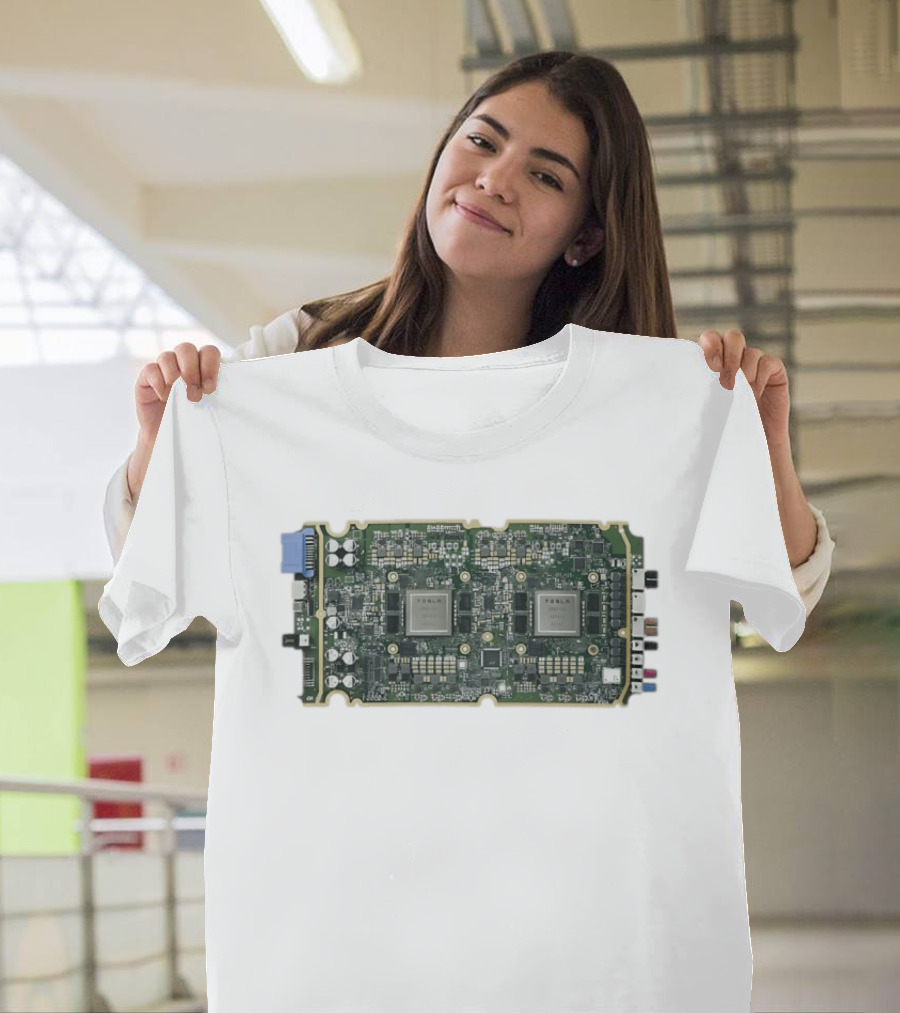 Tesla HW3 Brain Circuit Board Hardware 3 Neural Processing Chip T-Shirt