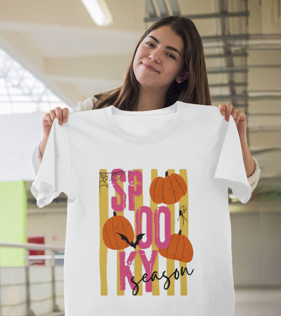 Spooky Season Pumpkins Bats Spiders Halloween 2026 T-Shirt