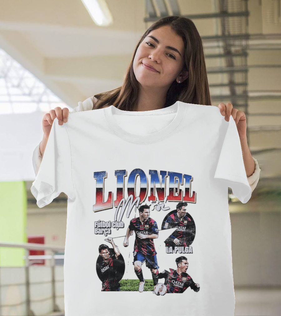 Lionel Messi Futbol Club Barcelona La Pulga M T-Shirt