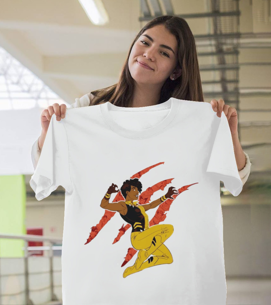 Superhero Vixen DC Comics Heroic Action Scratches T-Shirt
