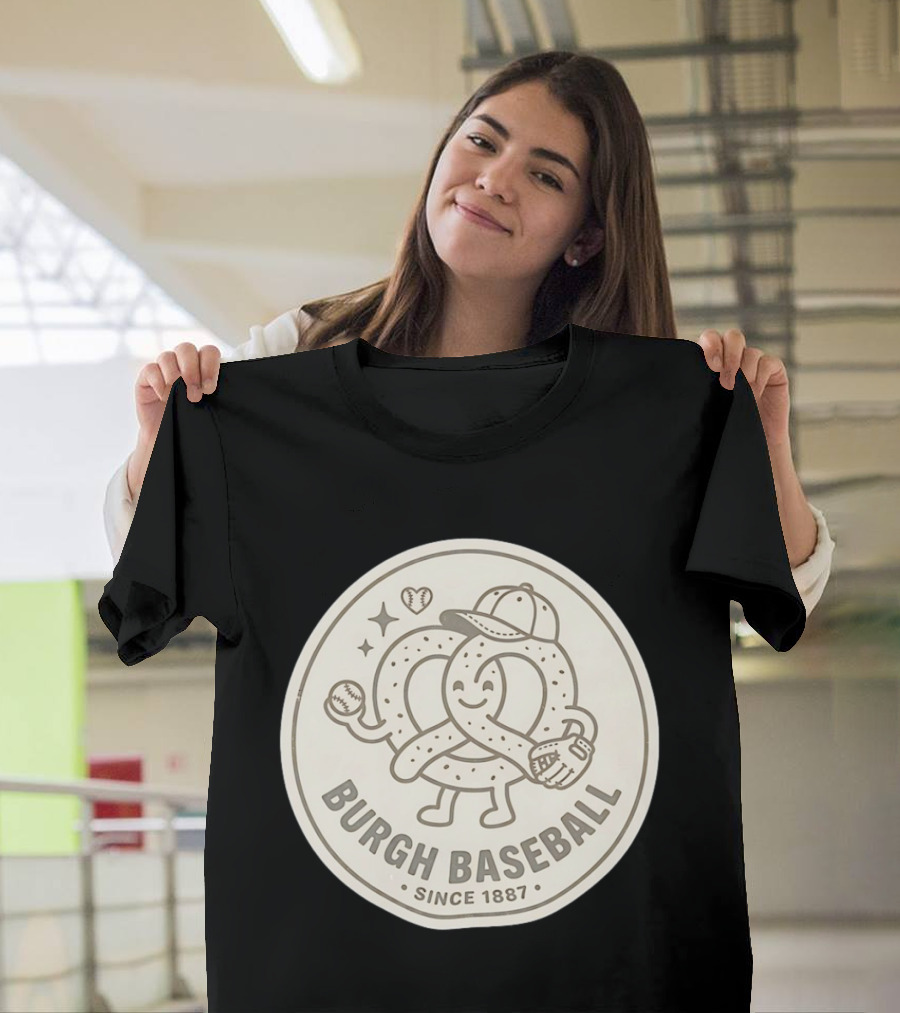 Burgh Baseball Since 1887 Pittsburgh Pretzel Softball Cap T-Shirt