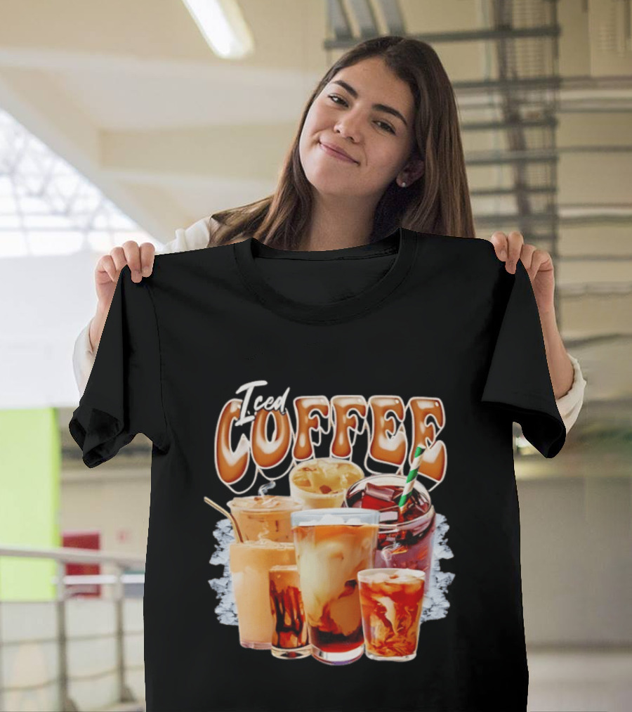 Iced Coffee Collage Iced Drinks Bootleg Vintage Aesthetic T-Shirt