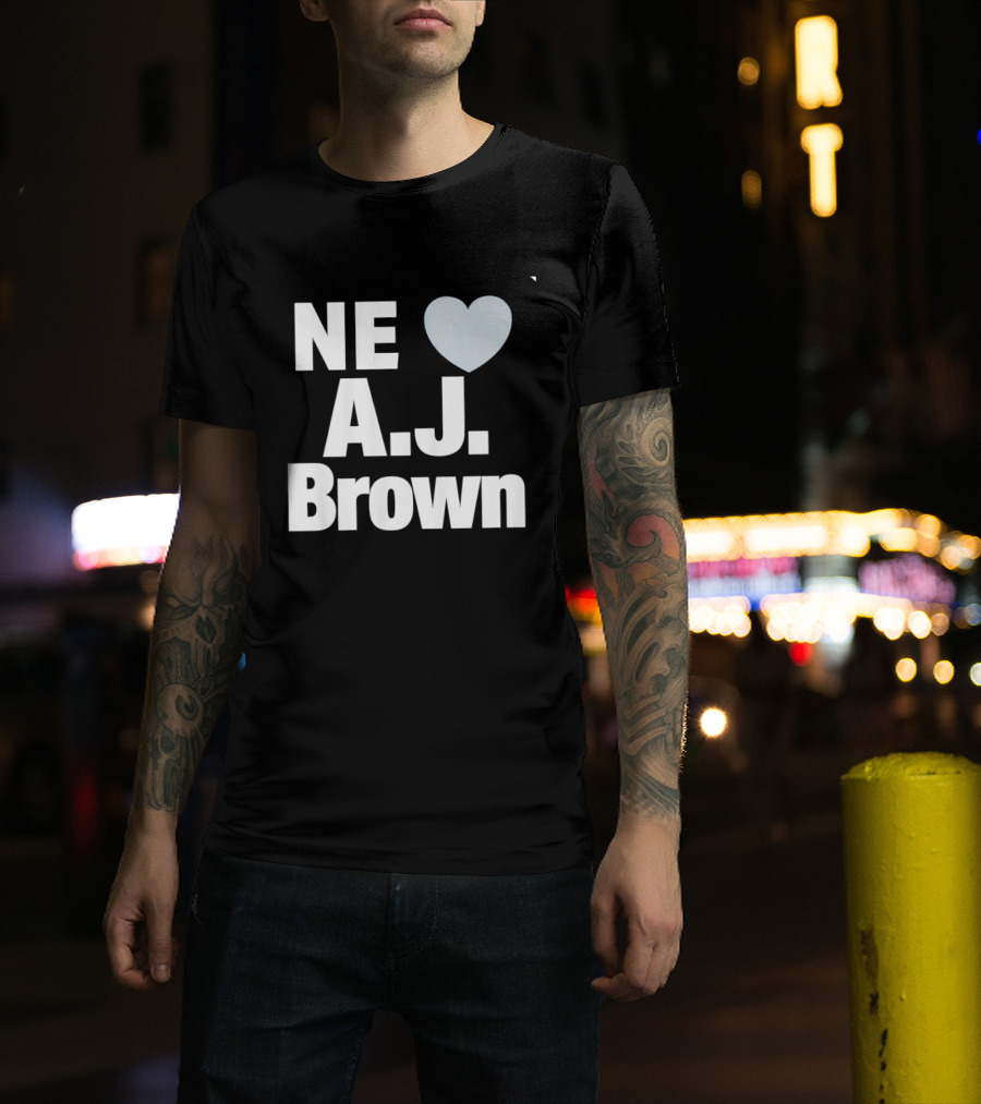A.J. Brown NE Heart New England Football 2026 T-Shirt
