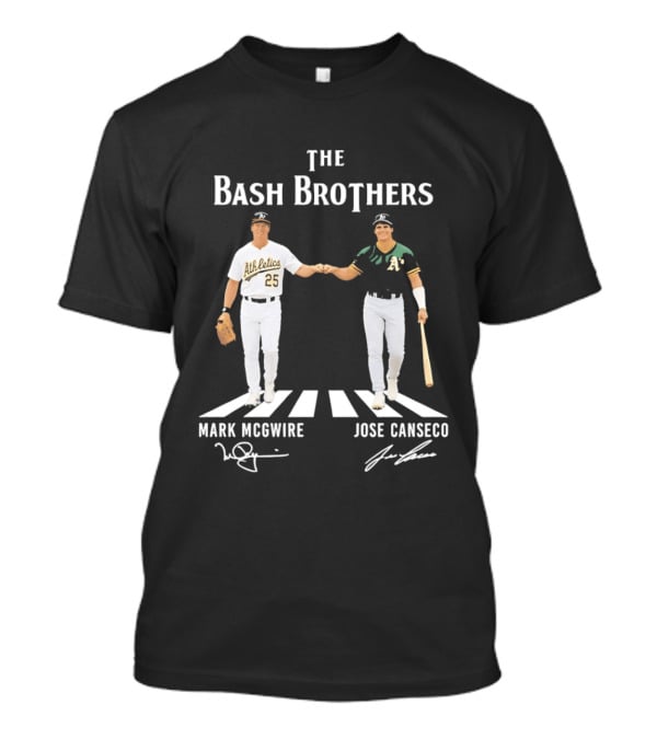 The Bash Brothers Mark McGwire Jose Canseco Oakland Athletics Abbey Road T-Shirt