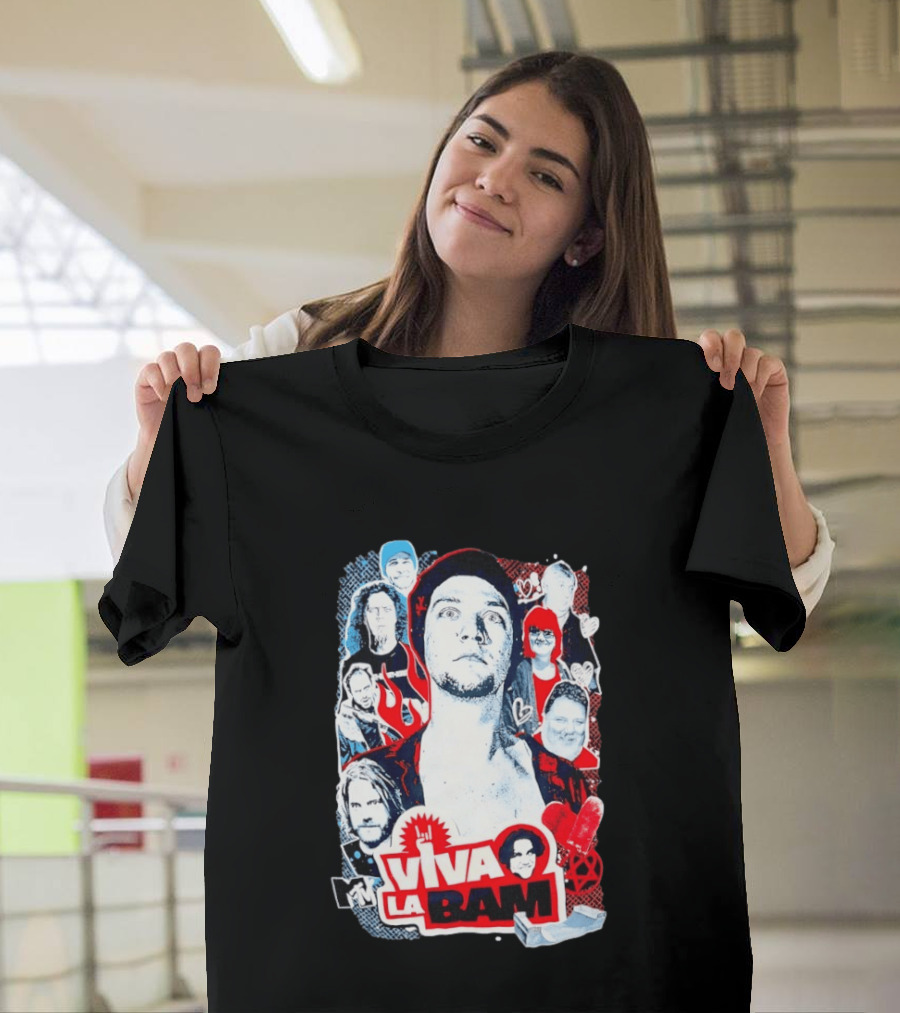 Viva La Bam MTV Jackass Cast Collage Reality TV Series T-Shirt