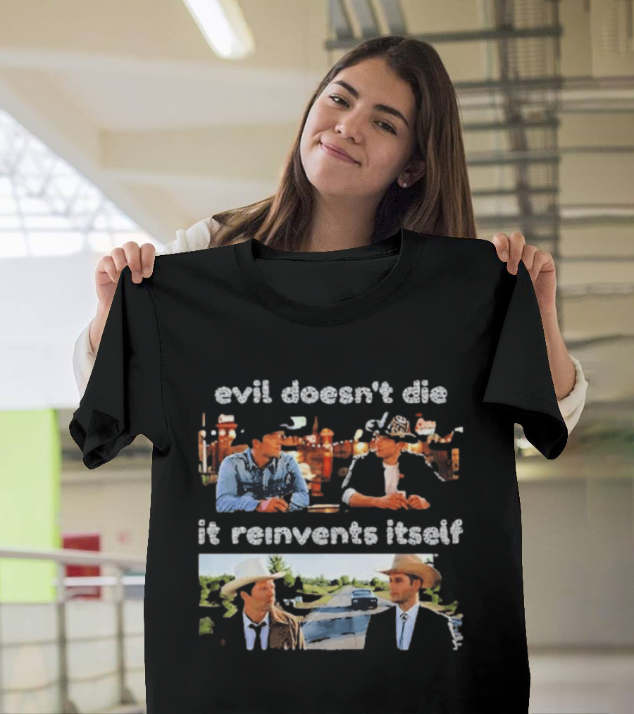 Supernatural 9 1 1 Lone Star Mashup Evil Doesn't Die It Reinvents Itself Cowboy Scene T-Shirt