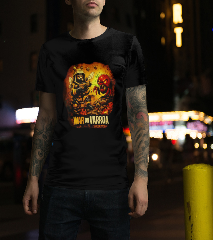 War On Varroa Beekeeper Tactical Combat Against Varroa Mite T-Shirt