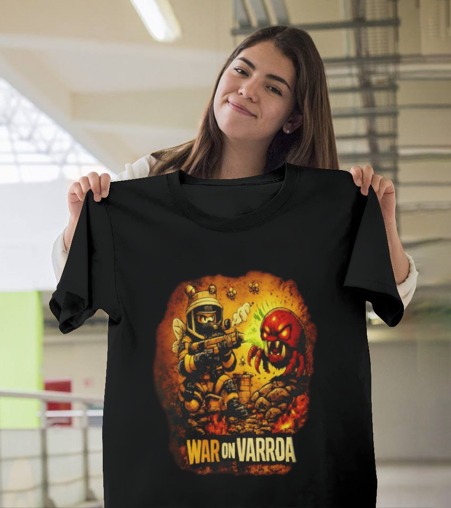 War On Varroa Beekeeper Tactical Combat Against Varroa Mite T-Shirt