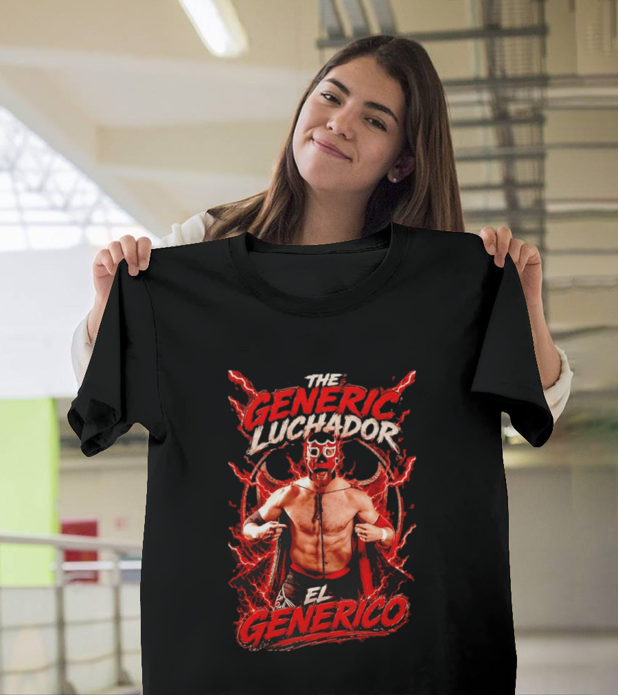 The Generic Luchador El Generico Pro Wrestling Masked Fighter T-Shirt