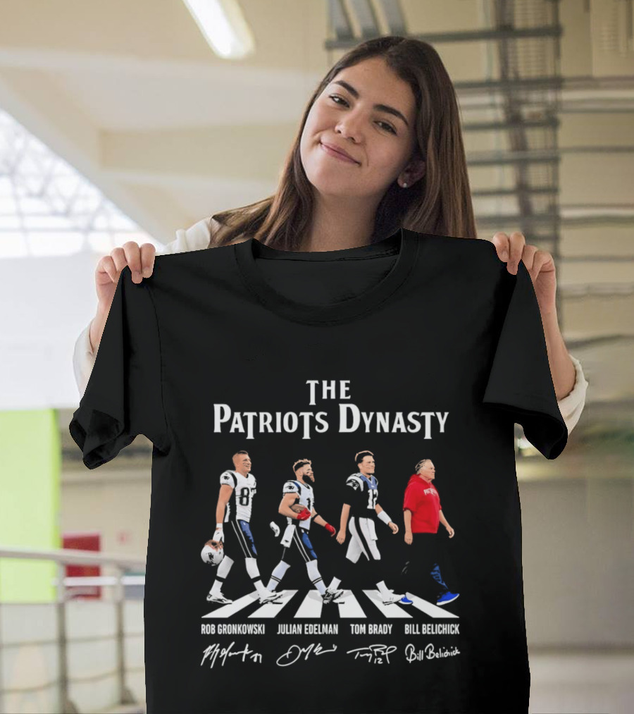 The Patriots Dynasty Abbey Road Gronkowski Edelman Brady Belichick T-Shirt