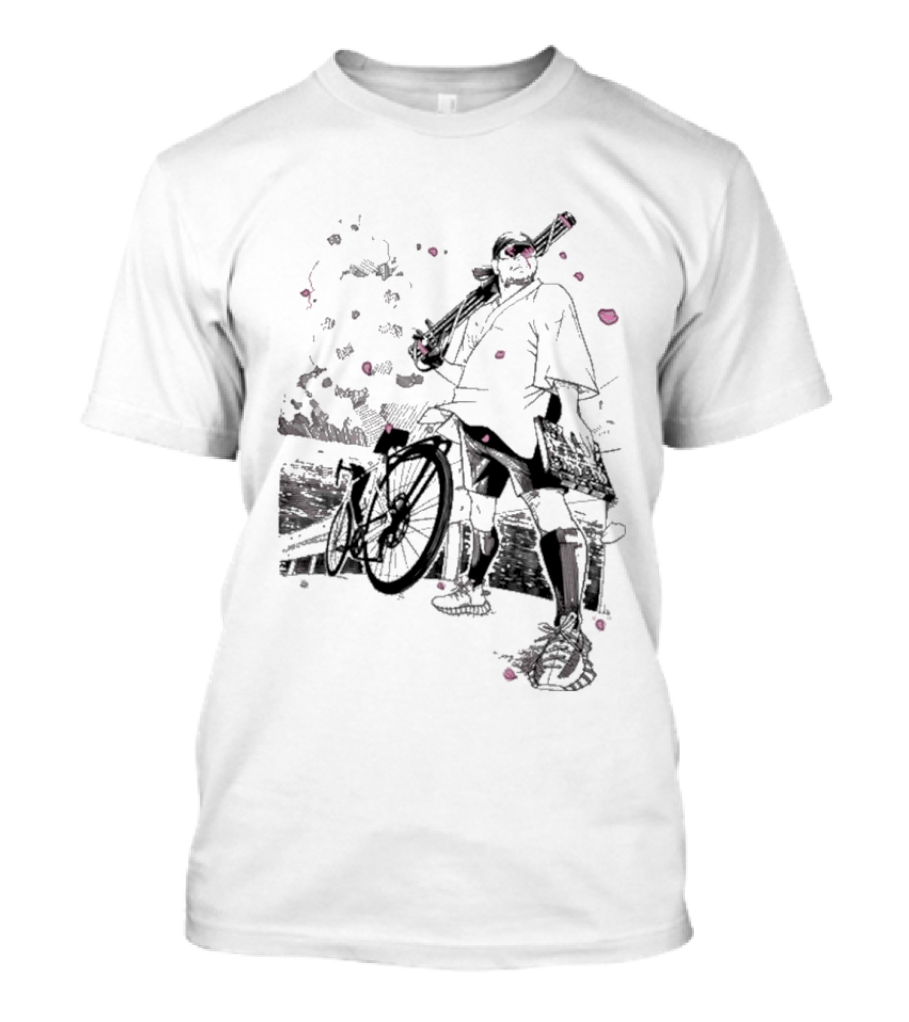 Ten O Majin Obama Henro Run Samurai Bicycle Adventure T-Shirt