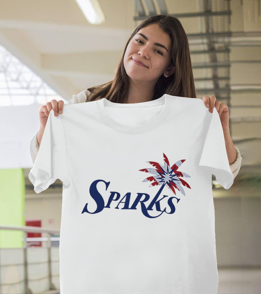Los Angeles Sparks WNBA Basketball Team Palmtree Emblem Stars T-Shirt