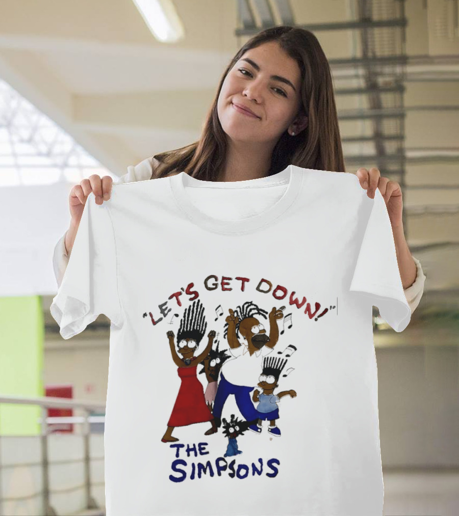 The Simpsons Let's Get Down Dancing Family Fun T-Shirt
