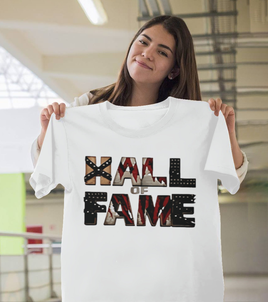 Hall Of Fame Horror Themed Letters With Blood Splatter T-Shirt